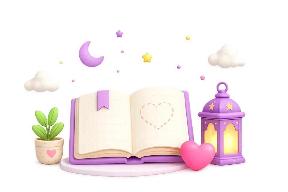Open book and lantern illustration for an empty wishlist